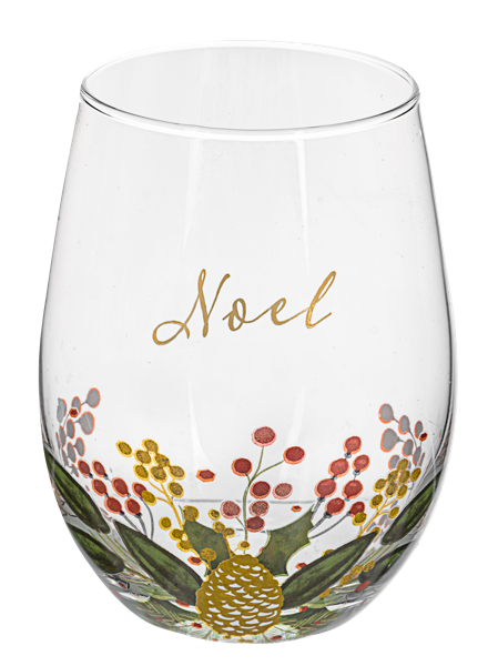 Botanical Stemless Wine Glass