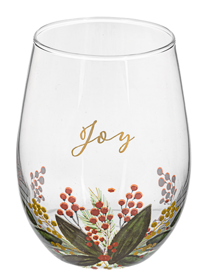 Botanical Stemless Wine Glass