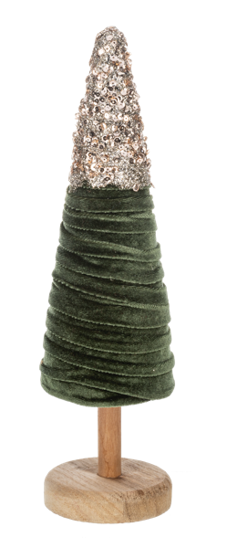 Glitter Velvet Green Trees