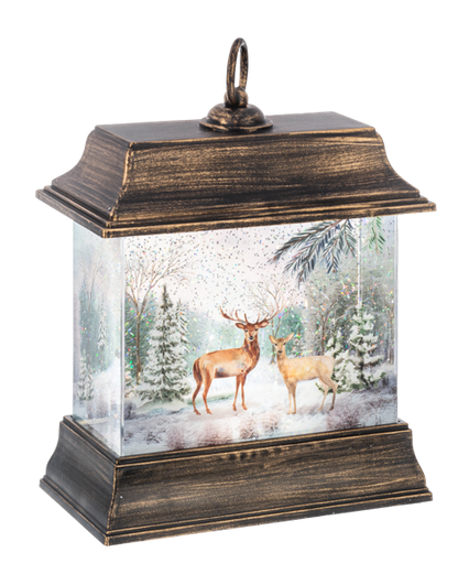 LED Light Up Shimmer Deer Lantern