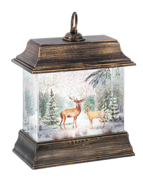 LED Light Up Shimmer Deer Lantern