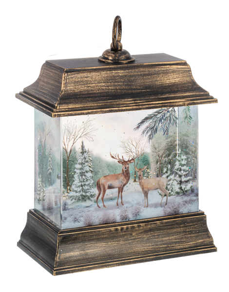 LED Light Up Shimmer Deer Lantern