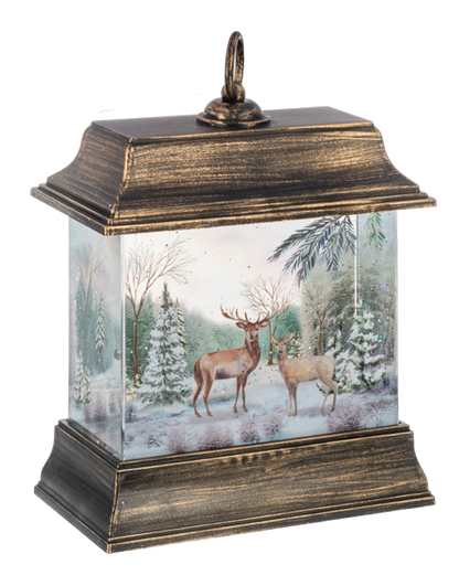 LED Light Up Shimmer Deer Lantern