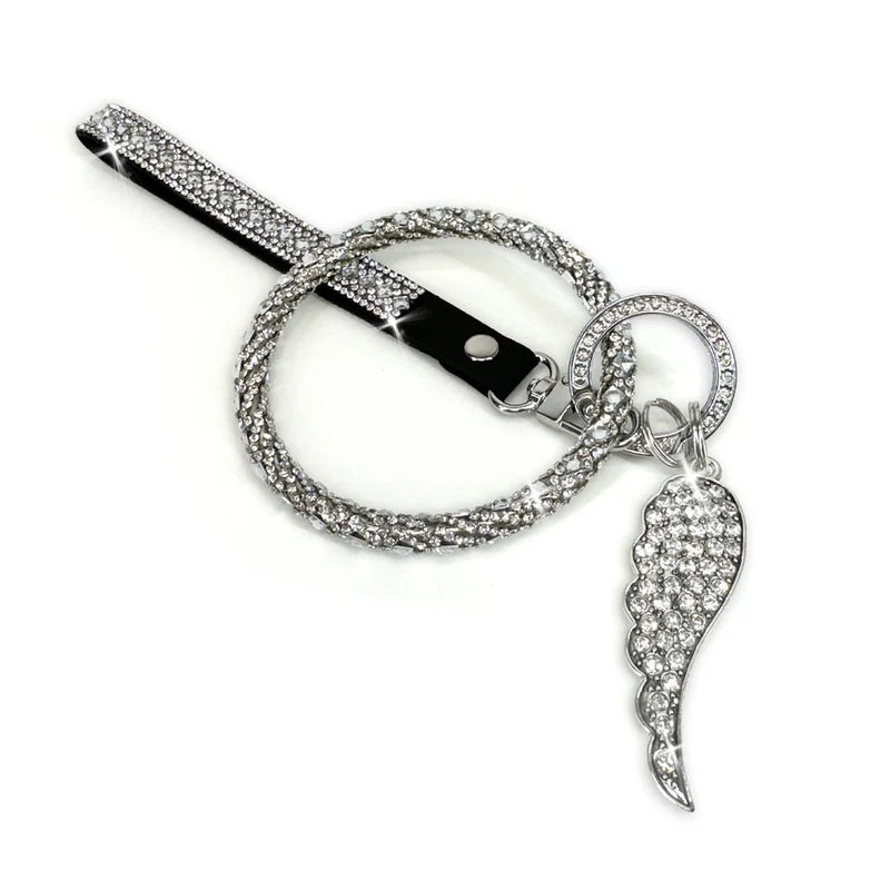 Jeweled Small Angel Wing Keychain