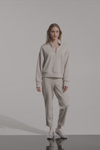 Load and play video in Gallery viewer, Scuba Jersey Boxy Sweatshirt With High Collar and Front Zipper 261610
