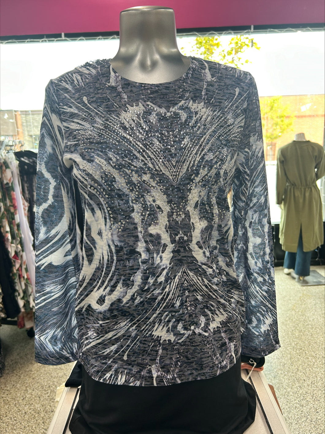 Indigo Sparkle Long Sleeve Tee