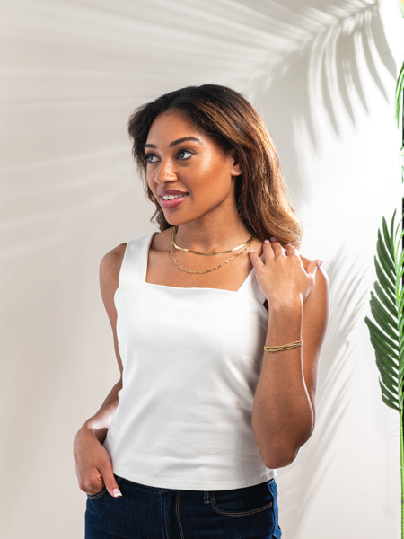 PVD Herringbone Chain Necklace