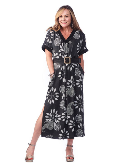 Pocketed Caftan Dress 4373