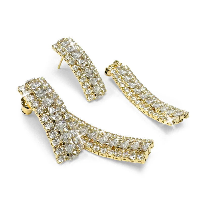 Earrings - Split Bars Gold
