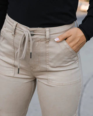 sueded twill cargo pants
