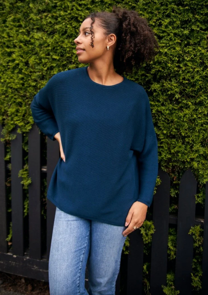 Ribbed Sara Crew Sweater