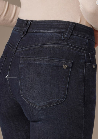 Sawyer Mid-Rise Straight Leg Jeans in Indigo