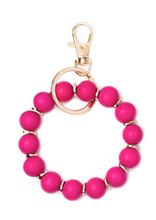 Load image into Gallery viewer, Wooden Bead Key Ring
