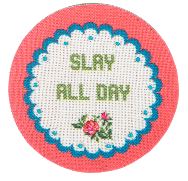 Embroidered Cheeky Chic Travel Compact Mirrors
