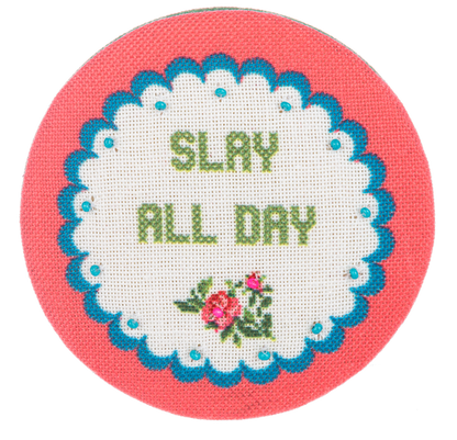 Embroidered Cheeky Chic Travel Compact Mirrors