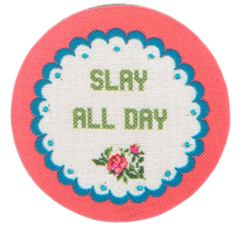 Load image into Gallery viewer, Embroidered Cheeky Chic Travel Compact Mirrors
