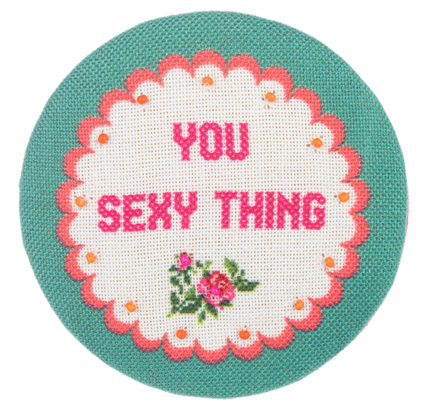 Embroidered Cheeky Chic Travel Compact Mirrors