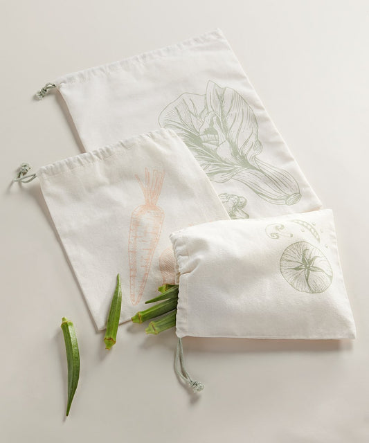 Cotton Produce Bags - set of 3