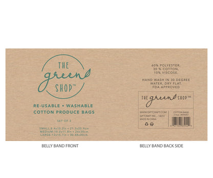Cotton Produce Bags - set of 3