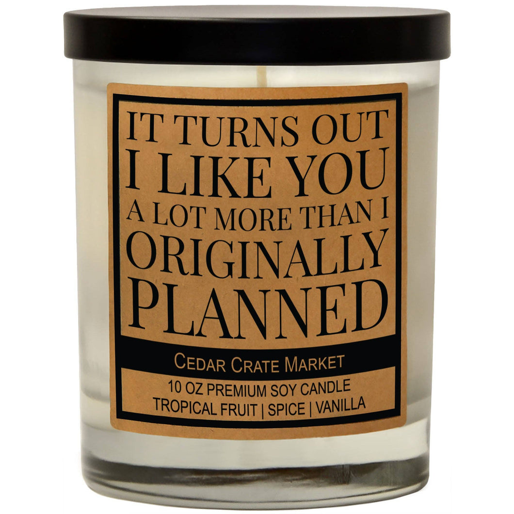 It Turns Out I like You More Than Originally Planned Candle