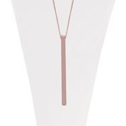 Load image into Gallery viewer, Long Adjustable Necklace with Brushed Stick Pendant
