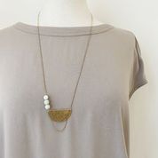 Load image into Gallery viewer, Adj. Necklace in Worn Finish with Natural Stones
