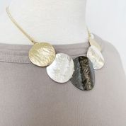 Load image into Gallery viewer, Necklace with Textured Metal on Snake Chain
