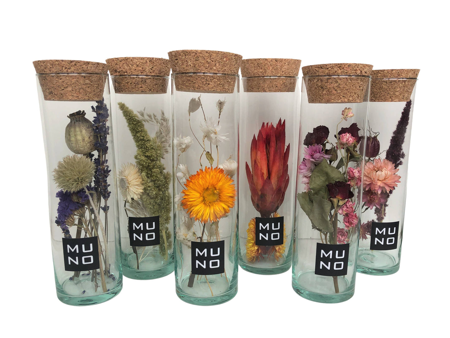 TUBE 20 CM L WITH BOUQUET OF DRIED FLOWERS