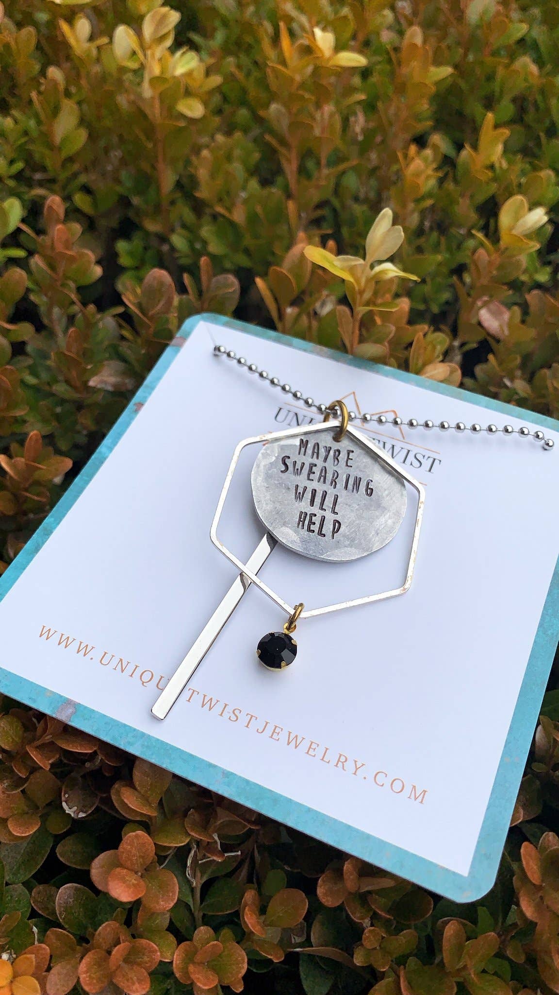Unique Twist Jewelry - Maybe Swearing Will Help Necklace