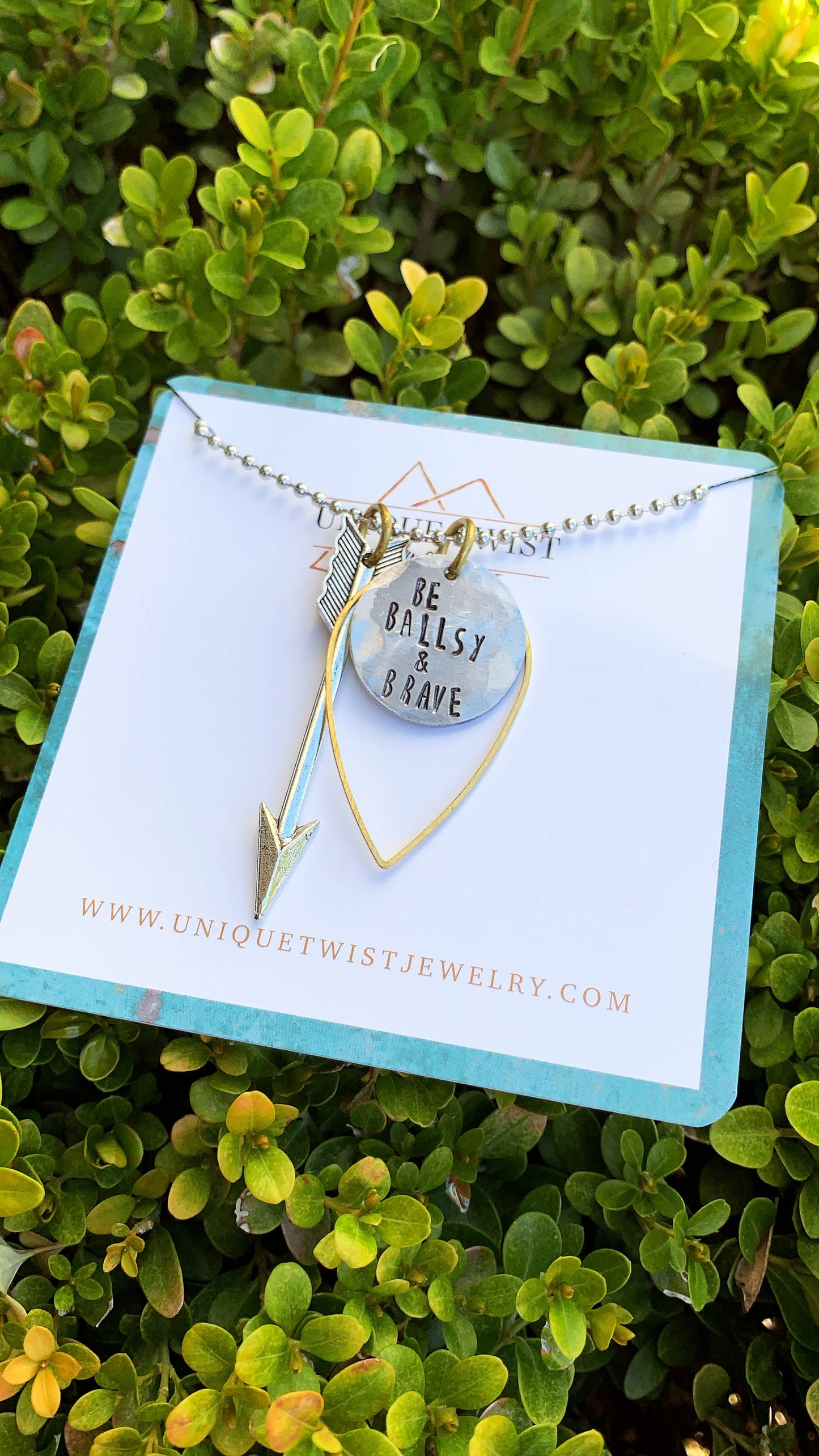 Unique Twist Jewelry - Be Ballsy And Brave Necklace