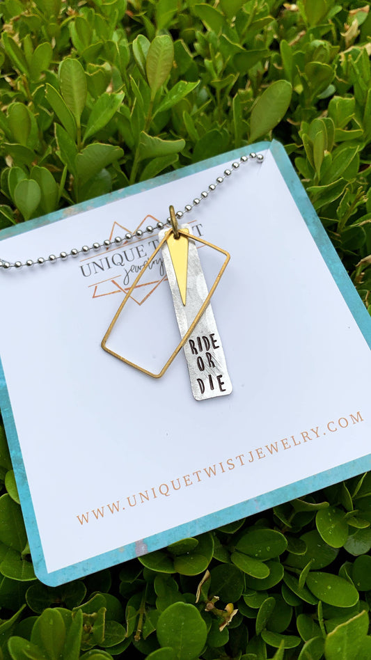 Unique Twist Jewelry - Ride Or Die Necklace
