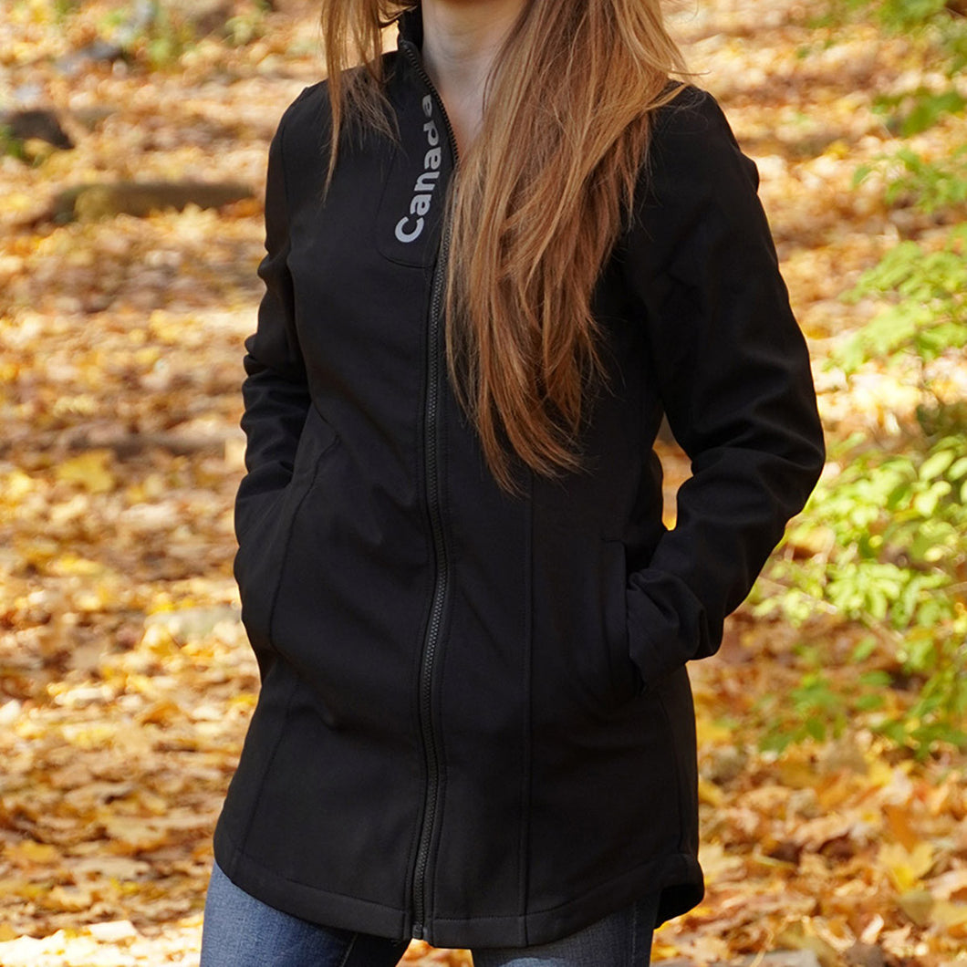 Ladies Canada Long Fitted Hooded Jacket