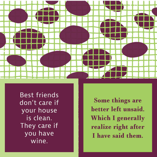 Drinks on Me coasters - Napkin: Best Friends/Left Unsaid