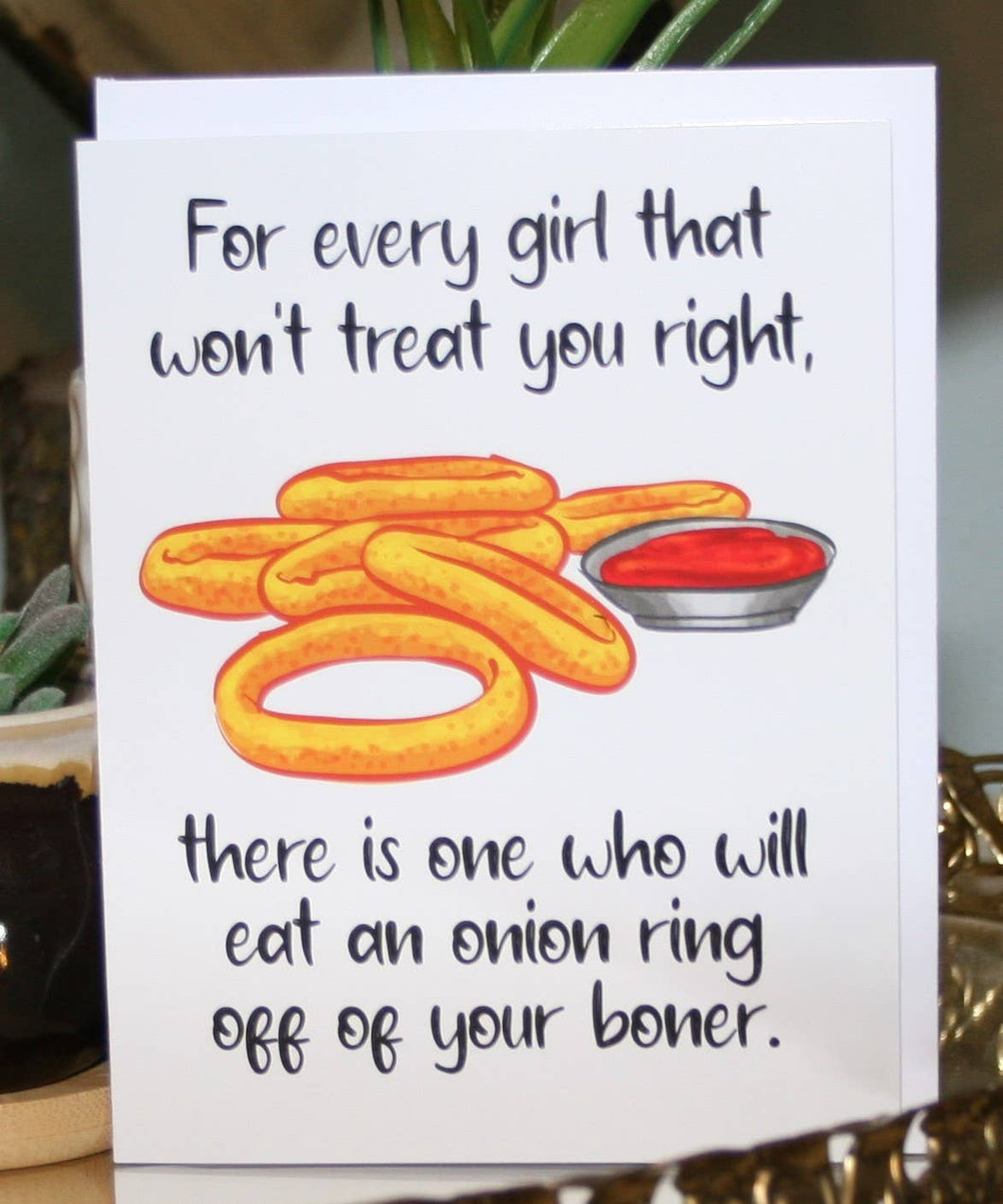 Crooked Halo - Onion Rings Greeting Card