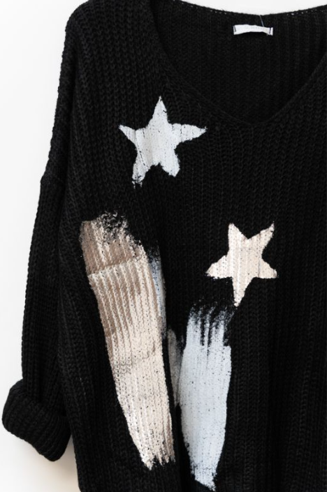 Star & Paint Stripe Sweater SALE