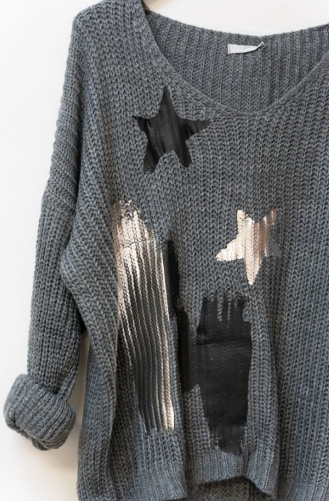 Star & Paint Stripe Sweater SALE
