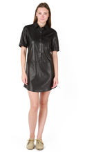 Load image into Gallery viewer, Faux Leather Shirtdress
