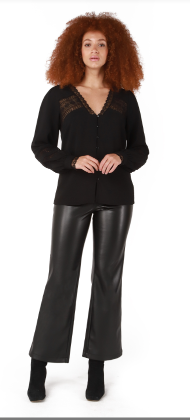 PU Straight Leg Pant