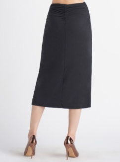 Ruched Front Midi Skirt