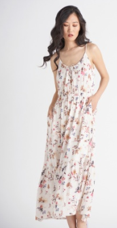 SALE Tie Front Tiered Maxi Dress