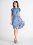 Load image into Gallery viewer, SALE Asymmetrical Ruffle Trim Dress
