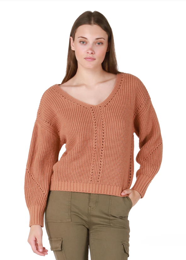 Pointelle Pullover Sweater