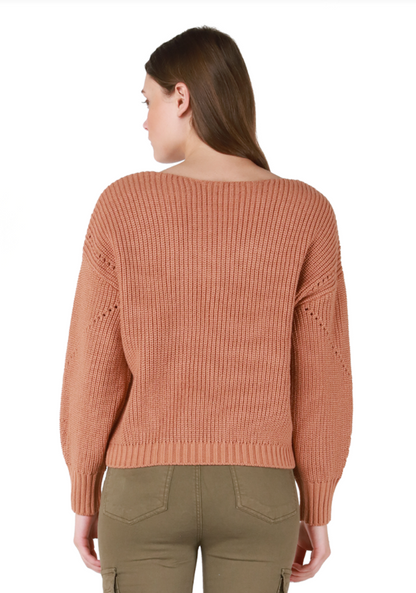 Pointelle Pullover Sweater