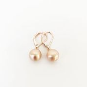 Small Metallic Sphere Earrings on "D" Hooks