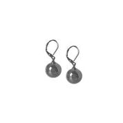 Small Metallic Sphere Earrings on "D" Hooks
