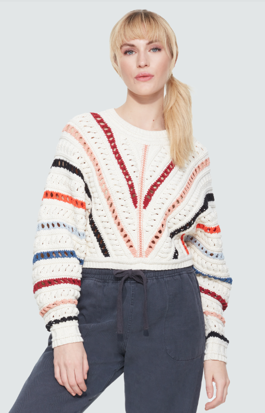 Openwork Crochet Sweater