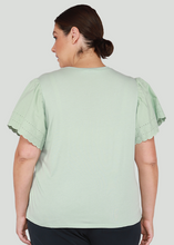 Load image into Gallery viewer, Embroidered Sleeve Top Plus
