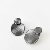 Load image into Gallery viewer, Layered Matte Textured Flat Discs Earrings
