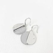 Shiny Metal Hand Painted Round Disc Earrings