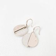 Shiny Metal Hand Painted Round Disc Earrings